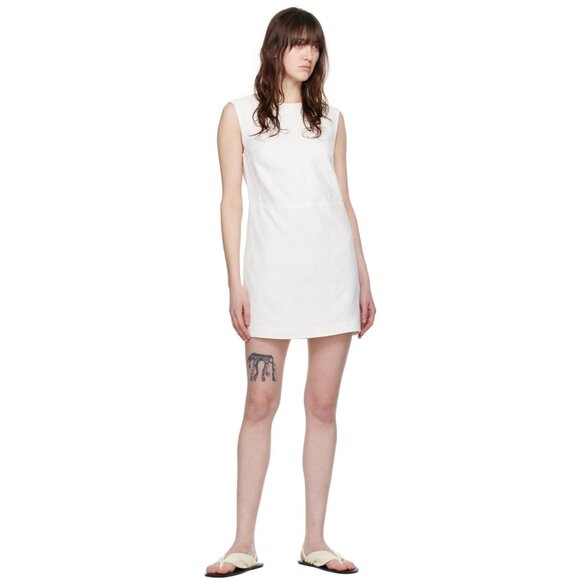 Loulou Studio Hoya Sleeveless Dress in Ivory Medium New Womens Mini backless - Picture 12 of 14
